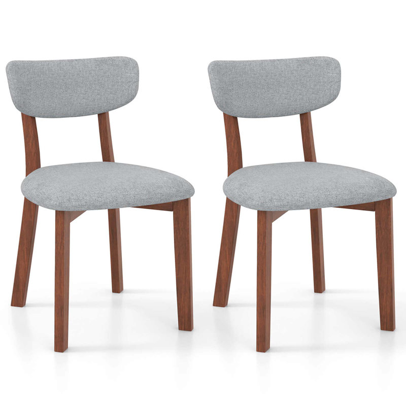 Chaise de salle à manger rembourrée à dossier, Gris