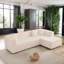 Modular L-Shaped Sofa With Wide Deep Seats, High-Density Foam And Polyester Upholstery, Compressed Packaging For Easy Setup, Comfortable Lounge Couch-810443145