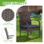 Fauteuil de patio avec coussin Levelle