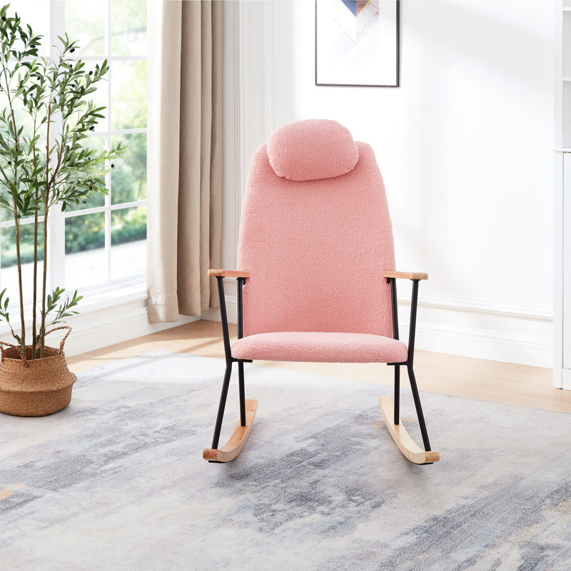 Fauteuil oscillant réglable, siège rembourré en éponge rose pour chambre de bébé, chambre à coucher, chaise de salon moderne avec, rose, chambre douillette, chambre de bébé