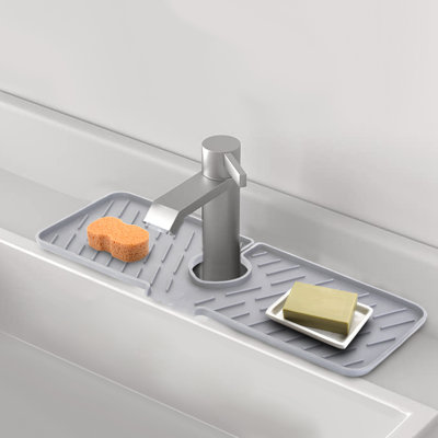 17.6x6.3in Silicone Faucet Mat