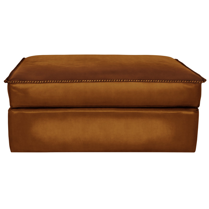 Urban Cowboy Leather Ottoman, Cognac (Maestro Artisano), Nutmeg