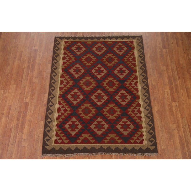 Tapis oriental géométrique Kilim 5 x 7