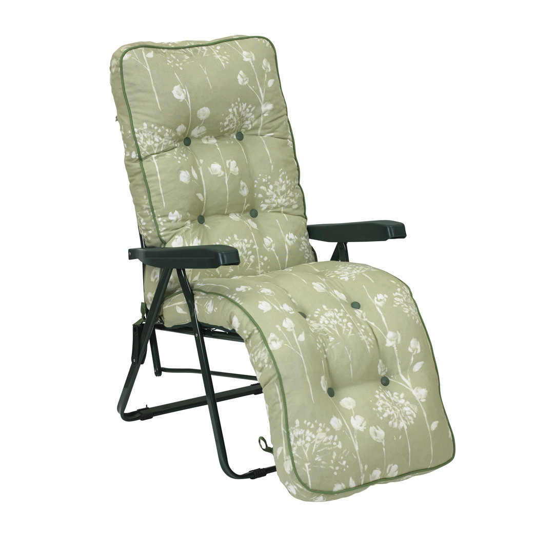 Angelika 118cm Long Reclining Single Chaise with Cushions