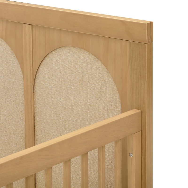 Eloise 4-in-1 Convertible Crib, Honey/Performance Sand Eco-Weave