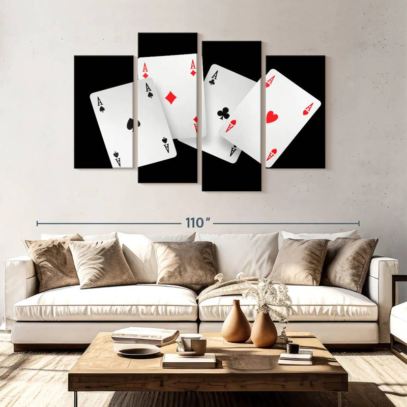 Senne Four Ace Cards, 54" H x 84" W