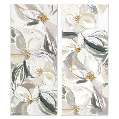Ensemble de 2 plaques murales Subtle Spring Blooms Assortment, design par Hannah Dawson