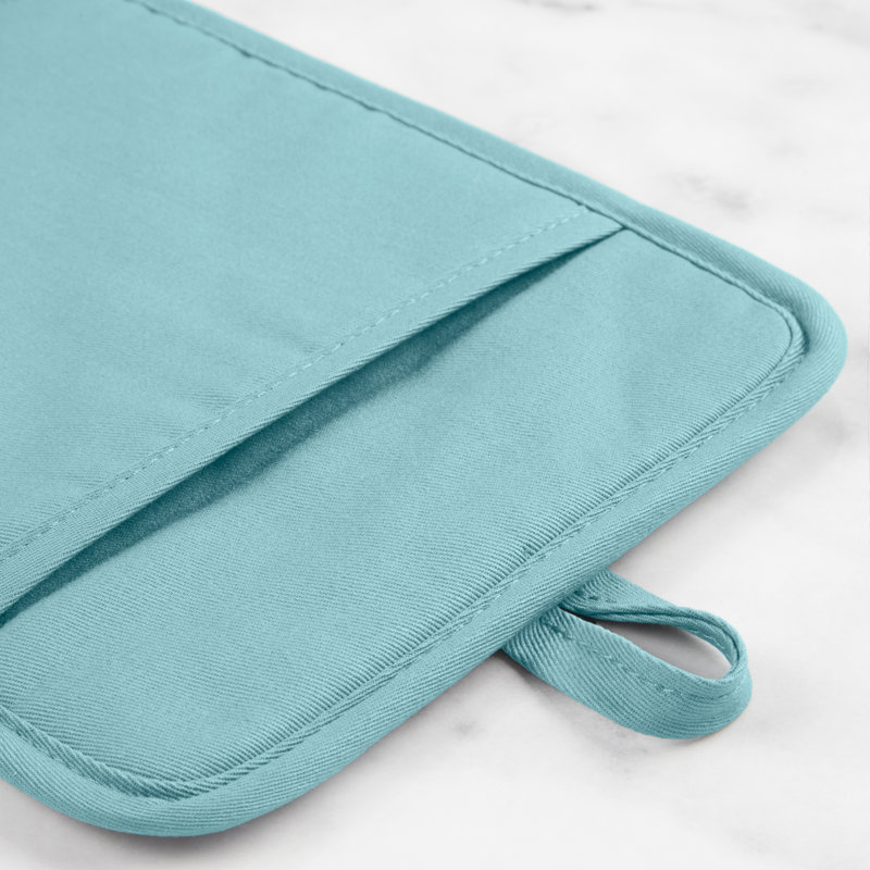 KitchenAid Ribbed Soft Silicone Potholder, Teal