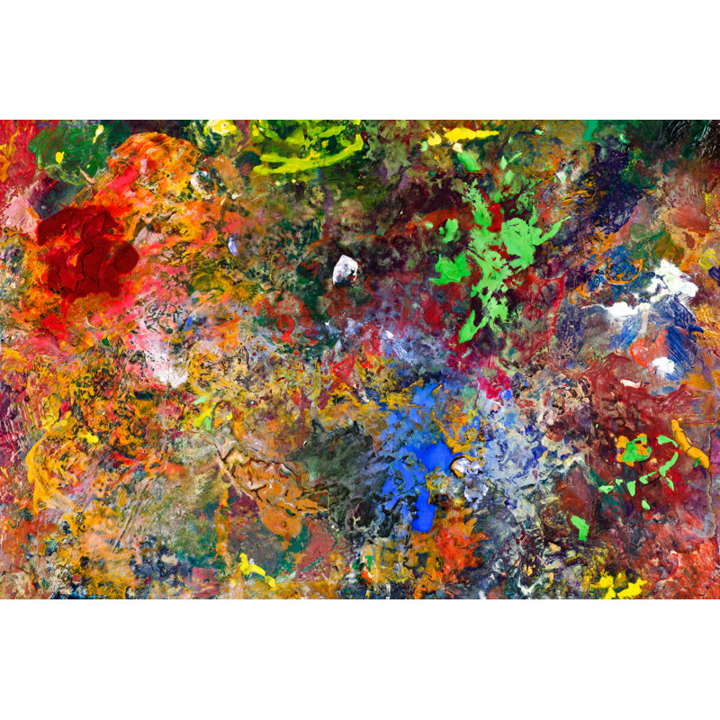 Artists Oil Painting Palette - Wrapped Canvas Painting, 30cm H x 30cm W x 3.8cm D