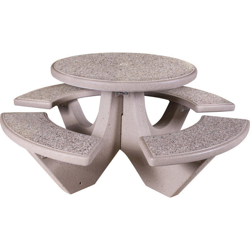 Table de pique-nique ronde 66 po, Sable