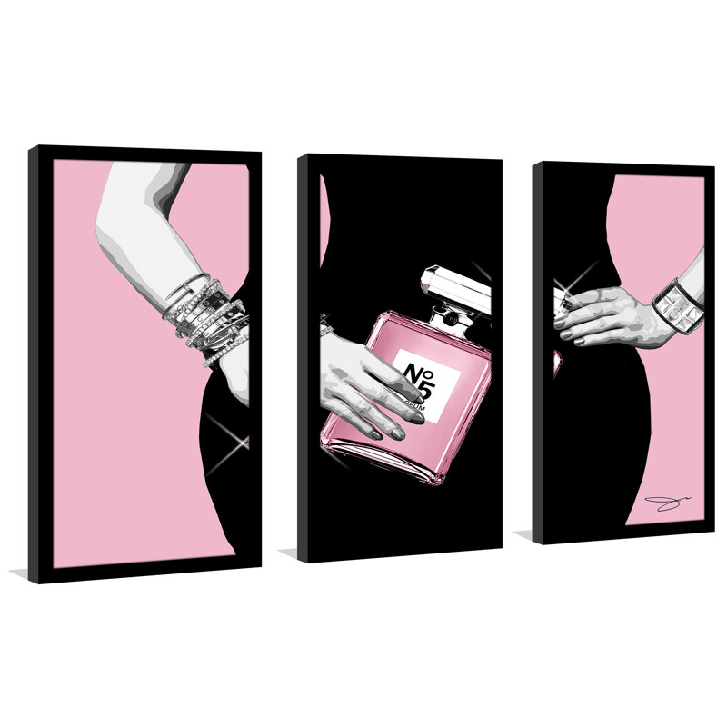 Reproduction d’art encadrée à multiples images sur acrylique, "Go rose", H 25,5 po x l 40,5 po x P 1 po