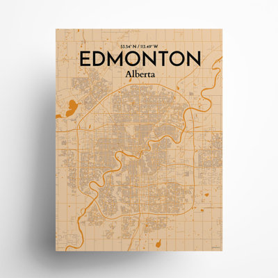 Edmonton City Map, impression