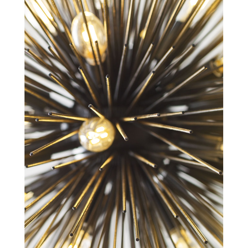 Kelly Wearstler Strada Round Chandelier, 40.75" H x 40.25" W x 40.25" D, Aged Iron