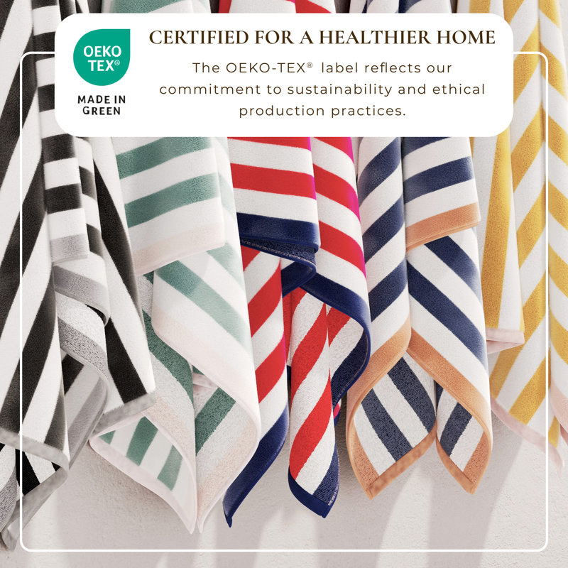 Serviettes de plage surdimensionnées 100% coton, 1, Rouge / bleu marine