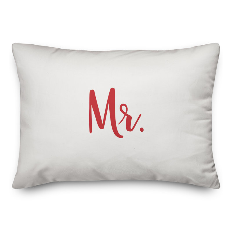 Throw Pillow, Red/White