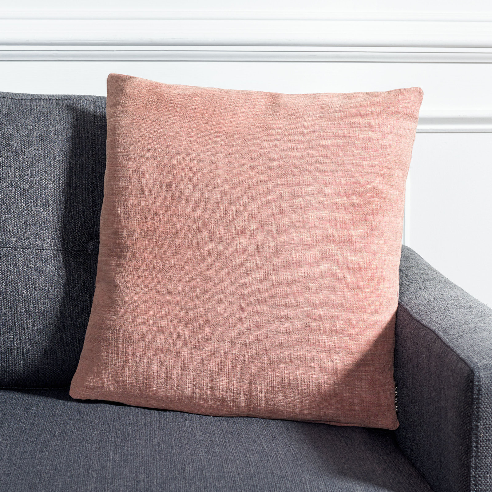 Cale 18" x 18" Cotton Throw Pillow, Light Purple