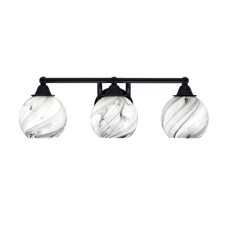Barre d'éclairage de salle de bain 3 lumières Paramount, Blanc / gris