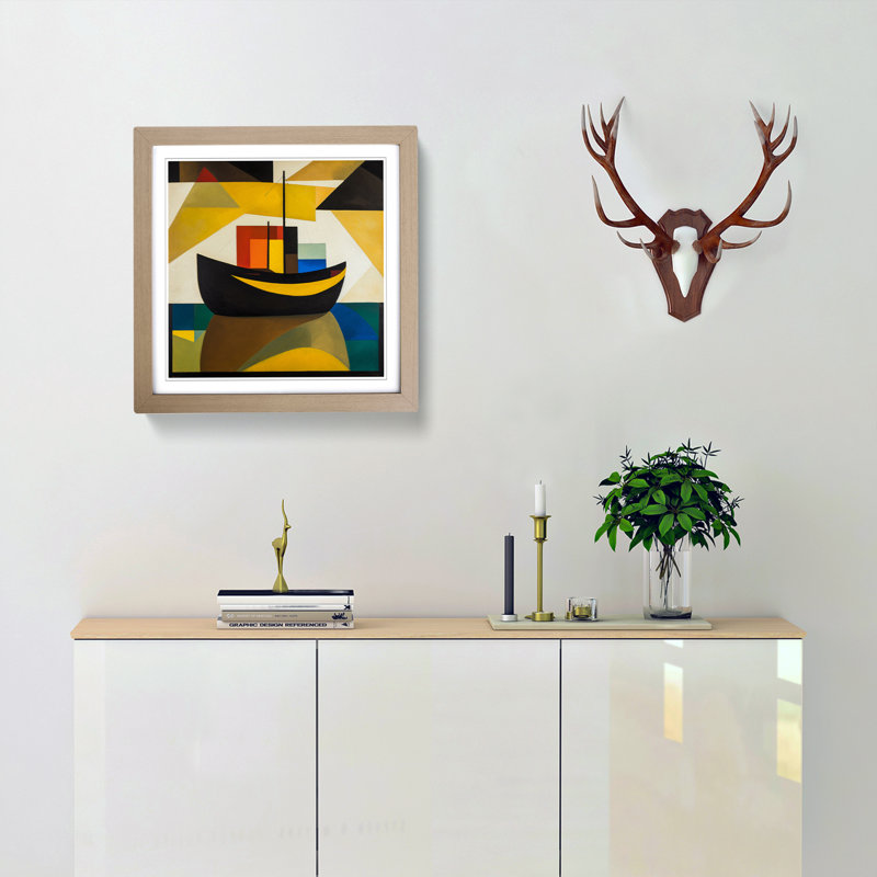Single Picture Frame Print on Wood, Oak