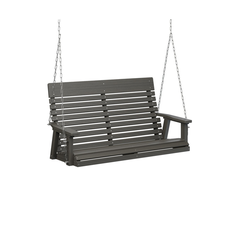 Berlin Gardens Casual Back Double Swing with Stainless Steel Chains, Coastal Gray, 52"