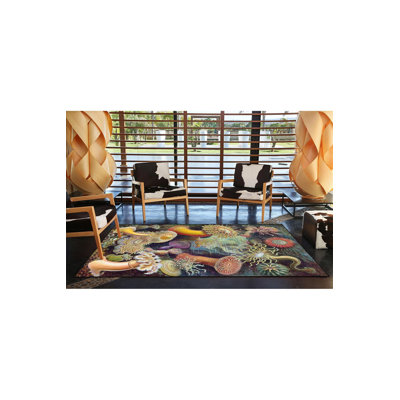 Washable Seabed Lively Patterned Decorative Area Rug