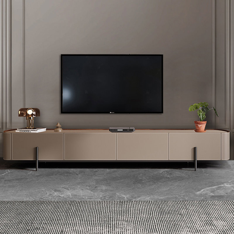 Meuble télé en cuir italien, H 19,7 po x L 94,5 po x l 15,7 po