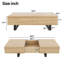 Table basse coulissante avec rangement dissimulé, plateau en bois extensible-142737349
