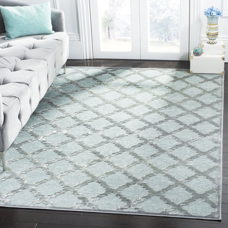 Nancy Geometric Viscose Area Rug, Rectangle 122 x 170 cm