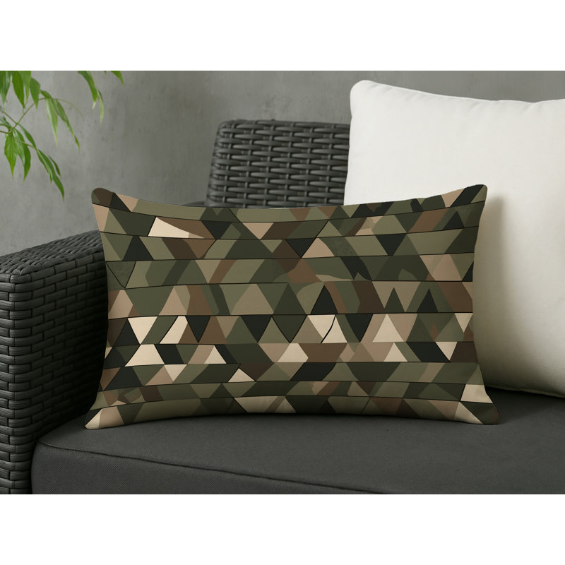 Ops Grid Indoor And Outdoor Pillow, Rectangle 25"H x 18"W