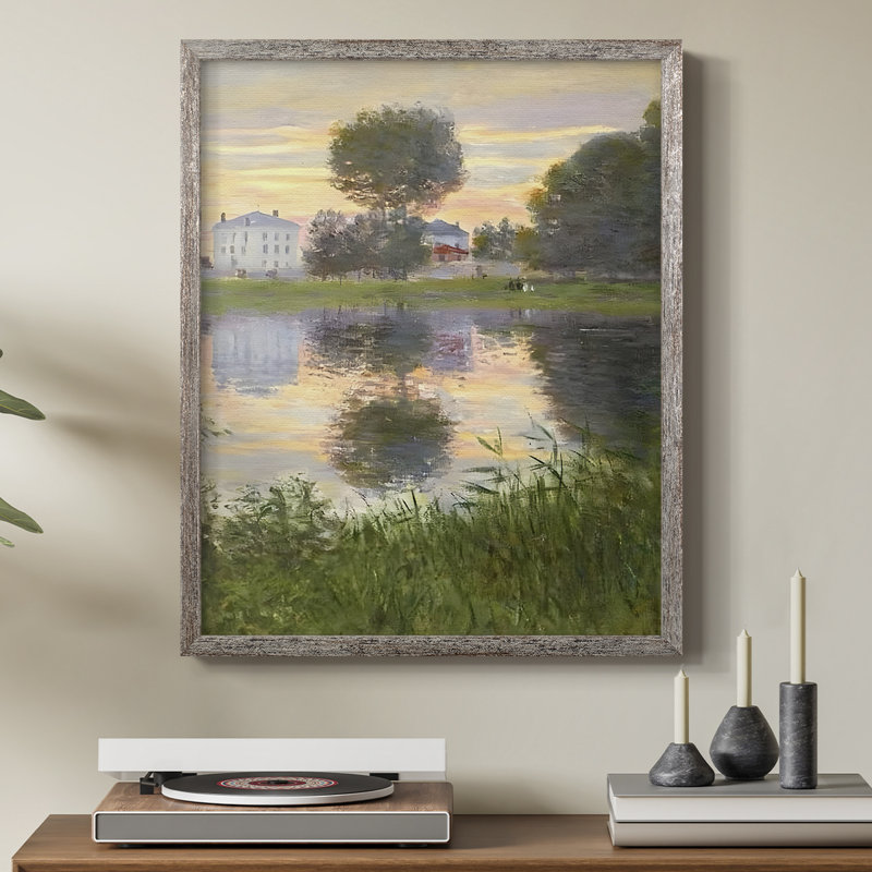 «Vintage Landscape XCVI», reproduction encadrée - bois massif, H 11 po x l 9 po