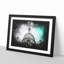 Birds Above Sacre Coeur Paris Paint Splash - Framed Print-56891461-56891462