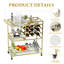 Stamatina 3-Tier Metal Bar Cart with Wine Rack and Glass Storage-2146455391