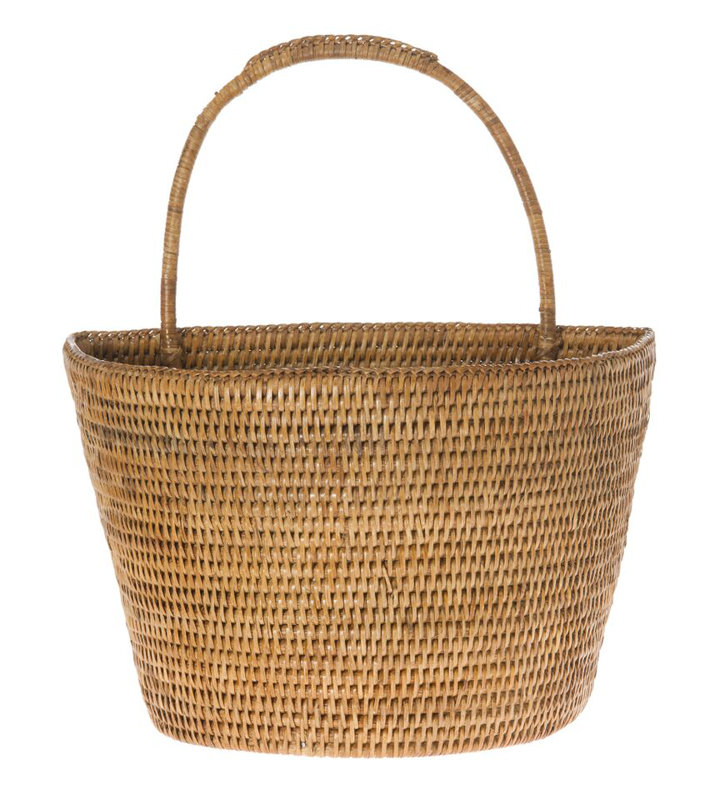 Panier mural Everard Kouboo, H 15,5 po x l 13 po x p 8 po, Brun miel