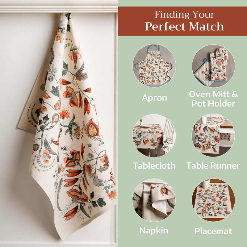 Ensemble de 3 torchons de cuisine 100% coton 20 "x 27,5" Maison d 'Hermine absorbant avec boucle suspendue pour la cuisine