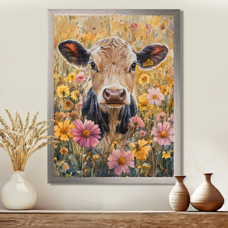 Dovud - Animals Canvas Wall Art, Silver, 40" H x 30" W, Framed Print without Mat
