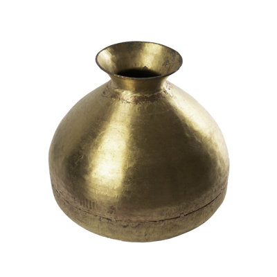 Vintage Brass Milk Pot Table Vase