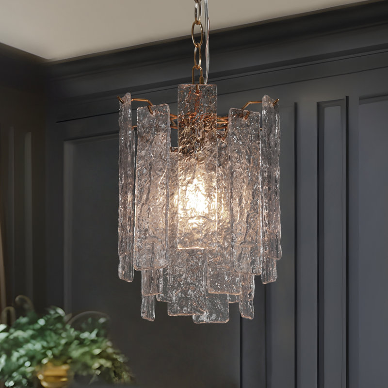 Kethe 1-Light Hand Blown Glass Dimmable Pendant