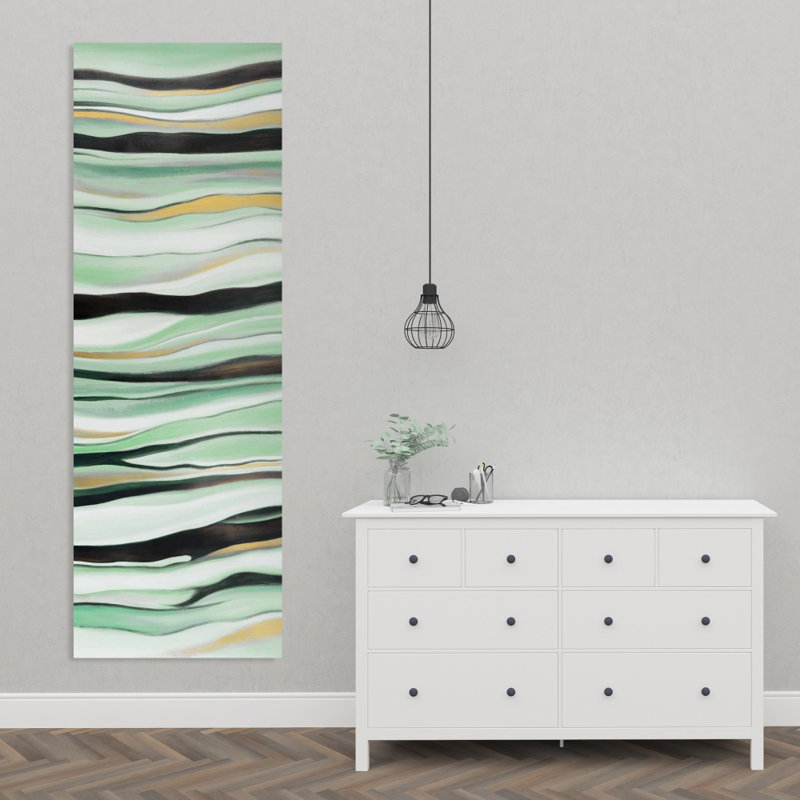 Menthe humeur - Toile abstraite illustrative pour la décoration intérieure