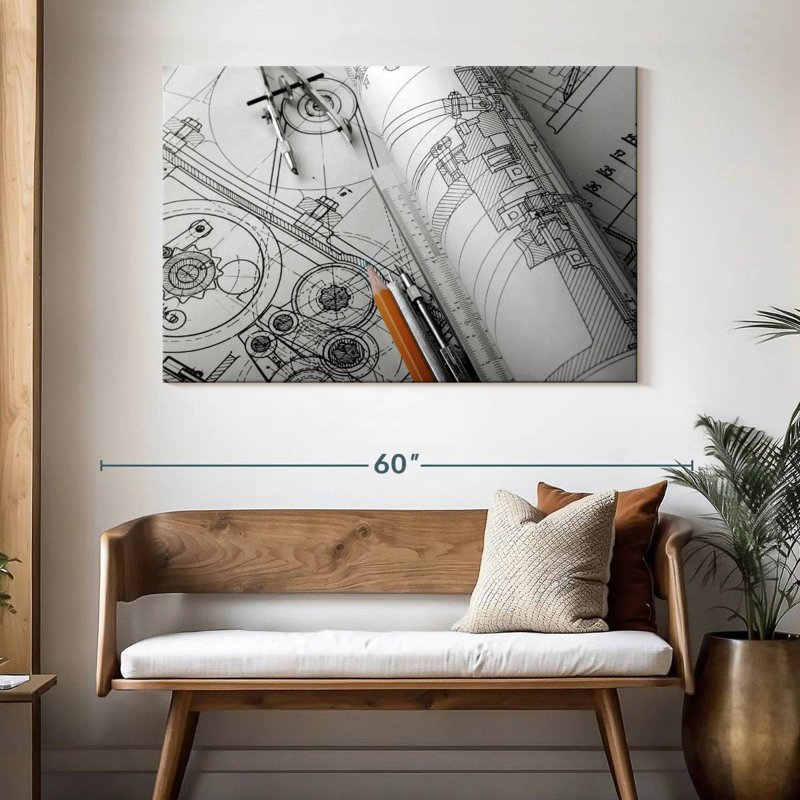 Senne Technical Drafts, 32" H x 48" W
