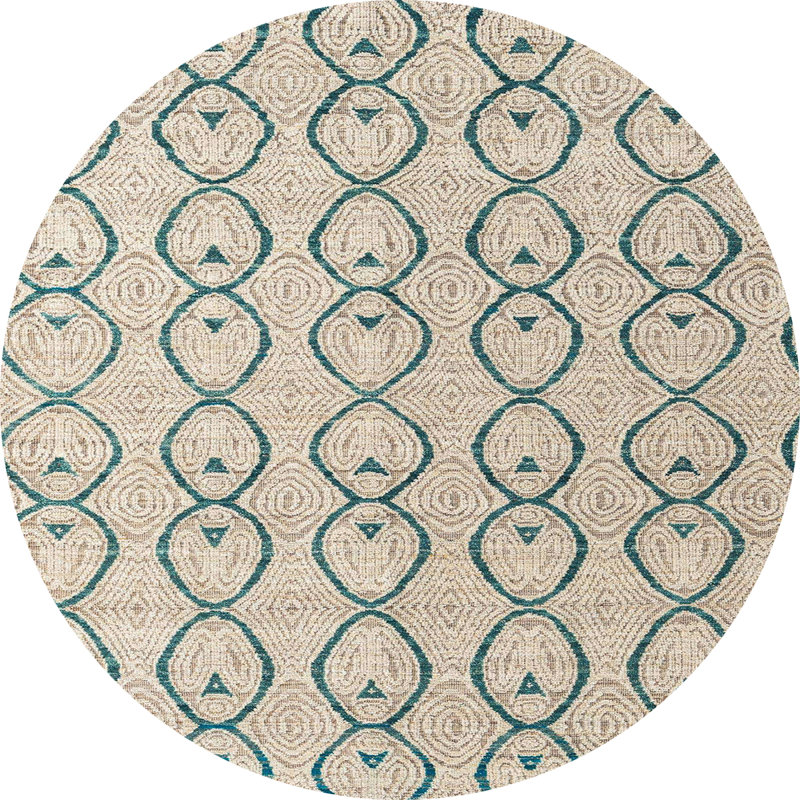 Tapis abstrait moderne 4912, Rond 8 pi