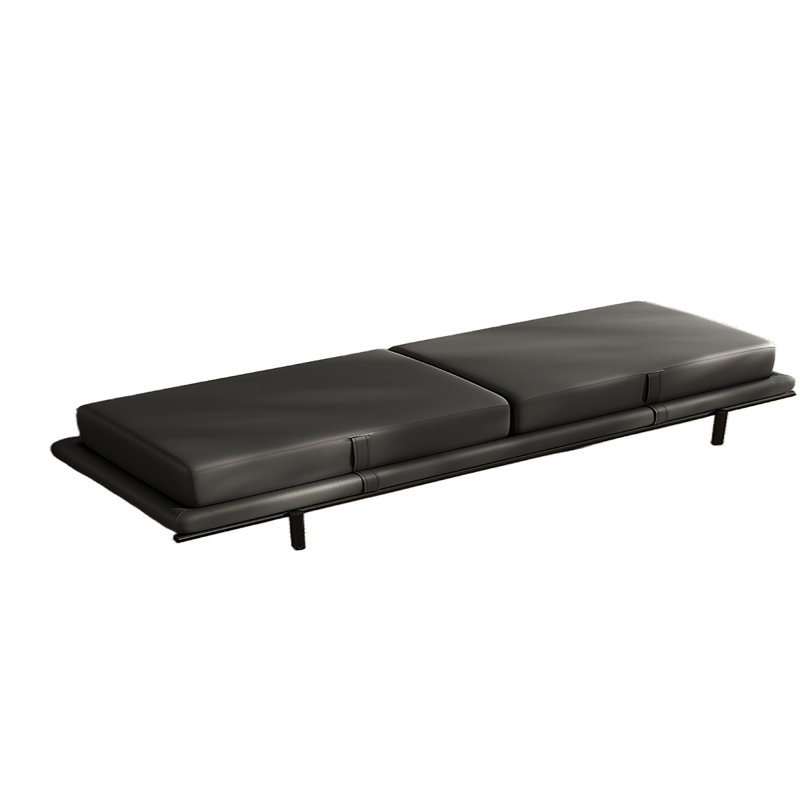Munt Leather Match Upholstered Bench, Black