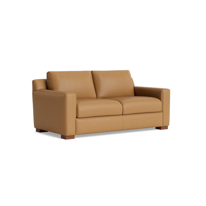 Catalina Leather Loveseat, Leather - Butterscotch