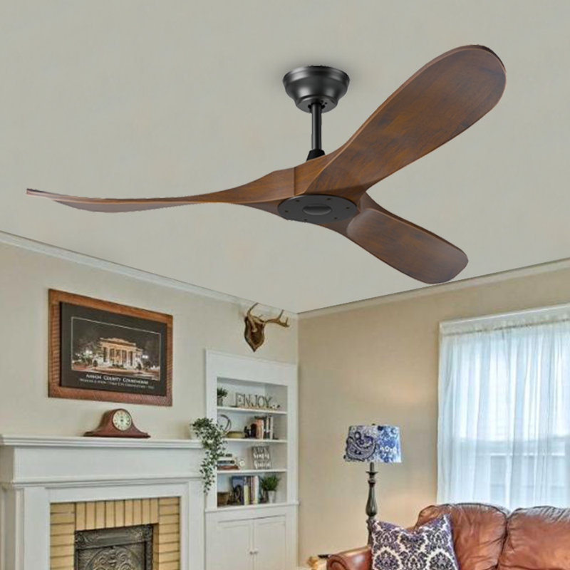 Ventilateur de plafond avec ensemble d'éclairage Omaima, 52''