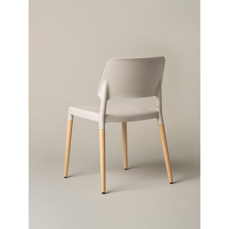 Belloch Chair, White, Natural Beech Wood