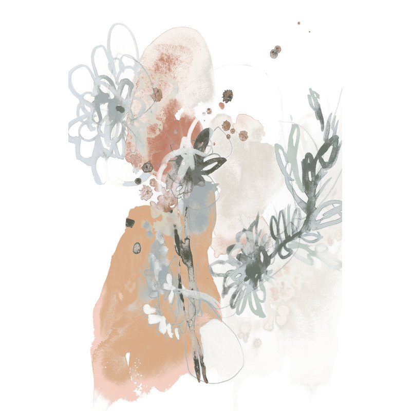 Petal Drift I by June Erica Vess - Painting on Canvas, Black Floater Framed, 91 cm H x 61 cm W