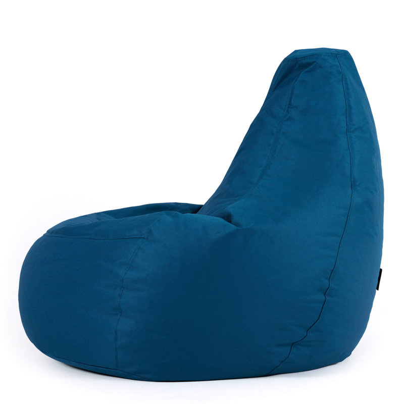Dalton Water-Resistant High Back Recliner Bean Bag, Teal Green