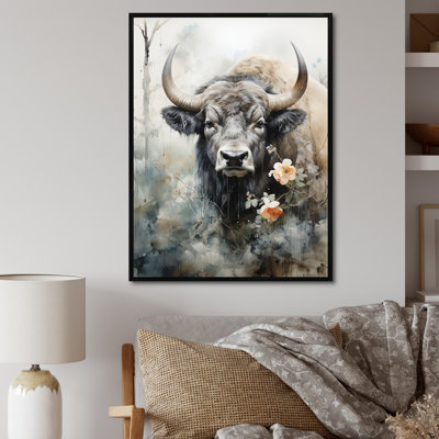 Art balkanique asiatique Buffalo Bison Sumi I