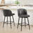 Brendaly Swivel Upholstered Counter Stool with Metal Frame-557660401