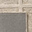 Tapis d'intérieur en mélange de laine à motif géométrique taupe / ivoire Piedra-129907748