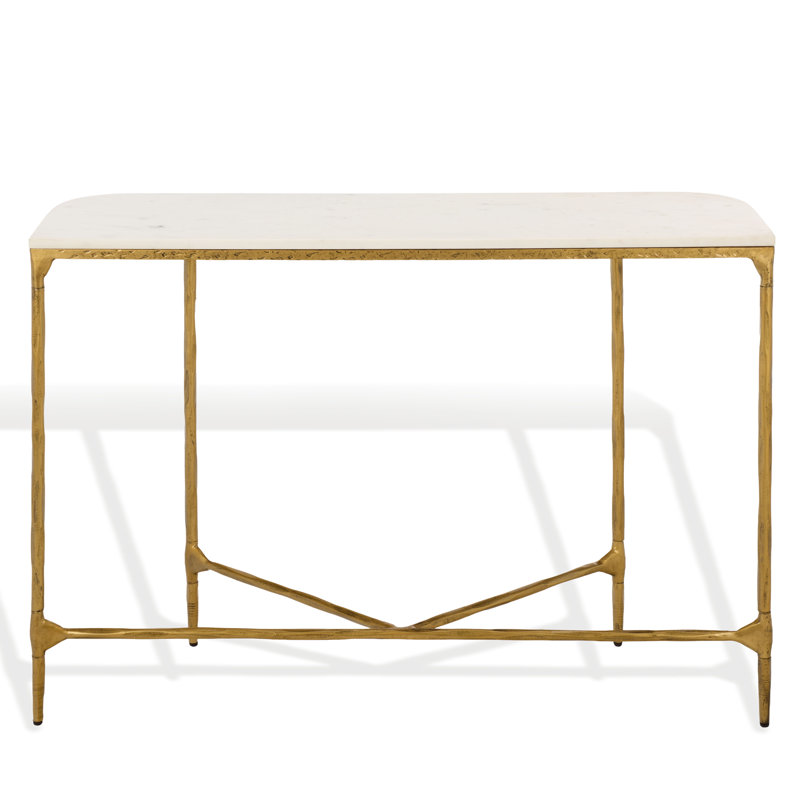 Janowsky Metal Console Table, White