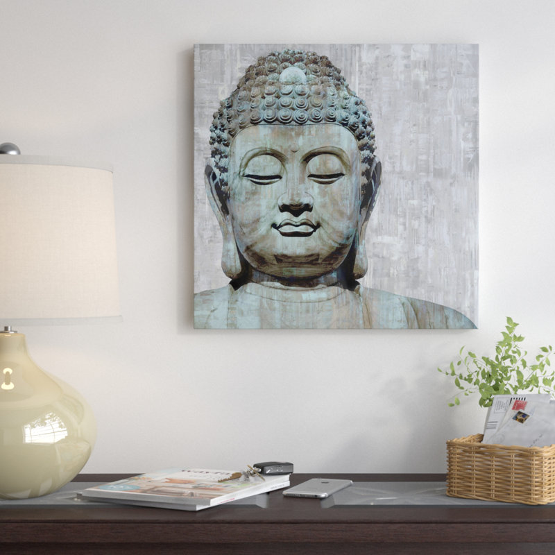 «Meditation I», reproduction d'impression sur toile tendue, H 18 po x l 18 po x P 1,5 po, Toile avec cadre noir, Pas de tapis
